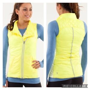 Lululemon What The Fluff Vest Clarity Yellow Size 4